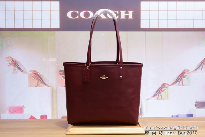 COACH蔻馳 新款 F31500 大字母雙面托特包 單肩手提女包  Chz1431